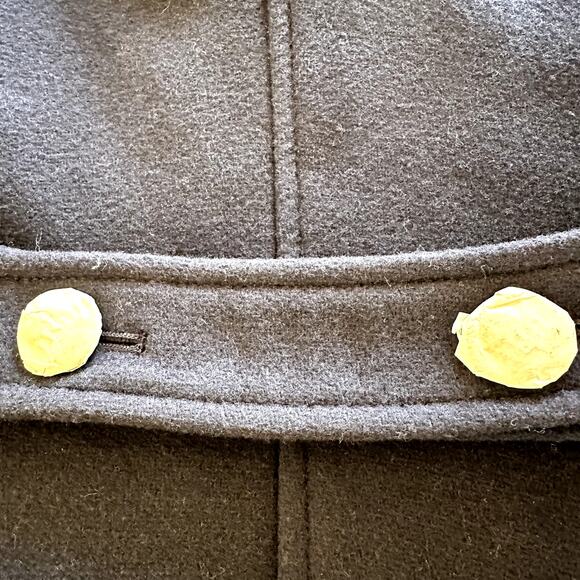 J. Crew Majesty Stadium Wool Peacoat Nello Gori Gold Button Navy Blue NWT P6 - Picture 4 of 8